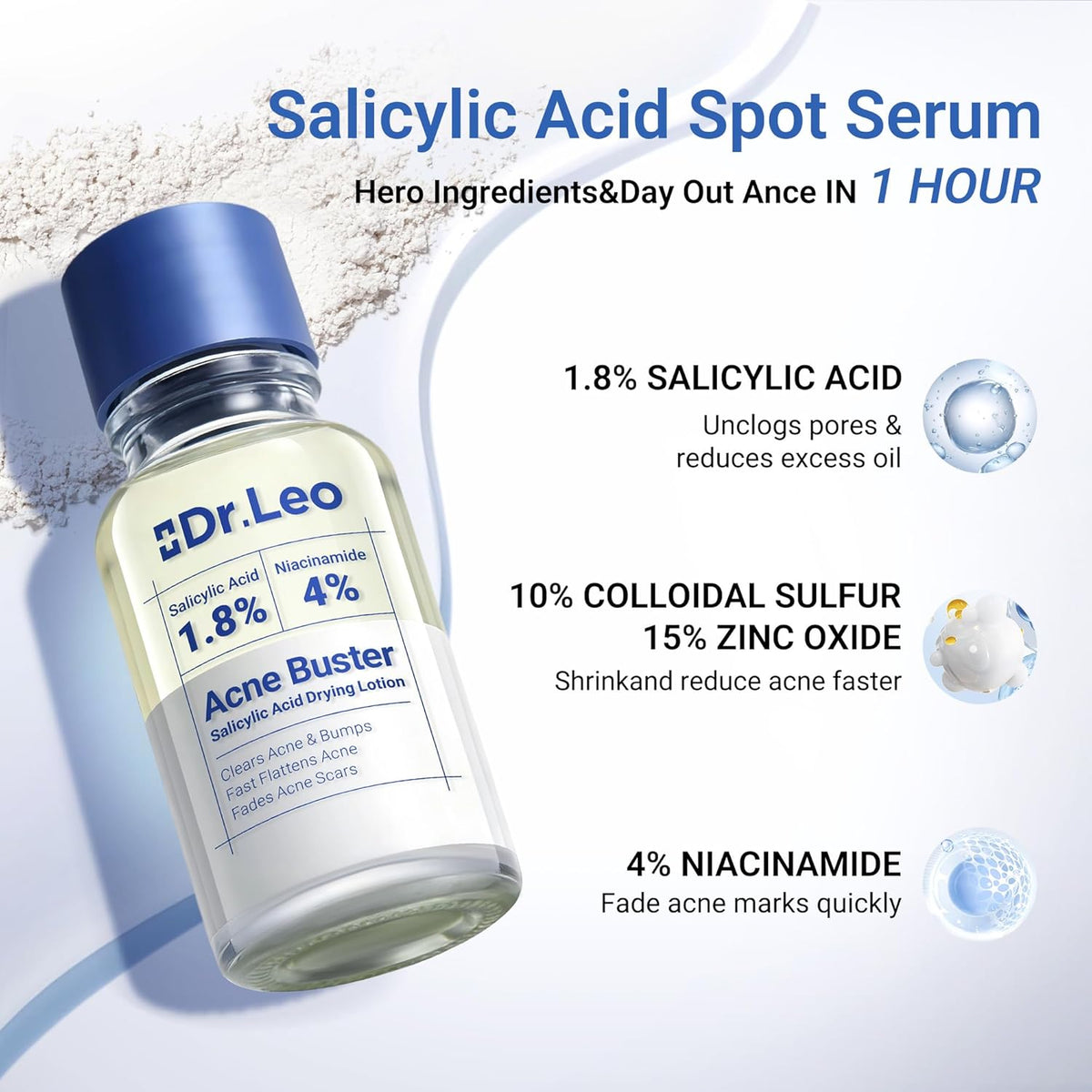 1.8% Salicylic Acid Acne Spot Treatment Drying Lotion